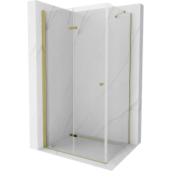 Mexen Lima kabina prysznicowa składana 100 x 80 cm, transparent, złota - 856-100-080-50-00