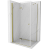 Mexen Lima faltbare Duschkabine 100 x 80 cm, transparent, gold - 856-100-080-50-00