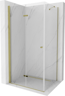 Mexen Lima faltbare Duschkabine 100 x 80 cm, transparent, gold - 856-100-080-50-00