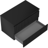 Mexen Rivel Badezimmer-Unterschrank 80 cm mit Arbeitsplatte, 2 Schubladen, geriffelt, schwarz matt - 91A20-08047-2-BFFC71