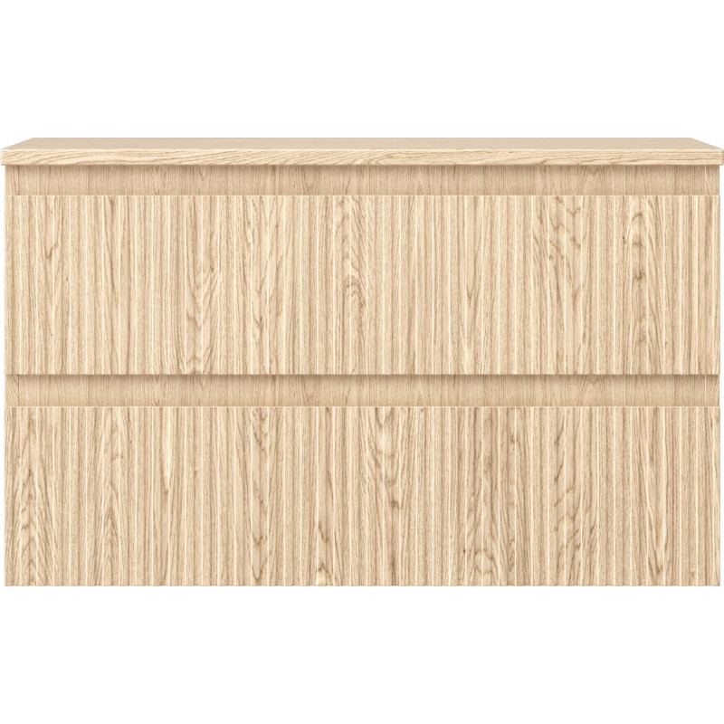 Mexen Rivel kupaonski ormarić za umivaonik 80 cm s pločom, 2 ladice, graviran , hrast - 91A20-08047-2-BFFC81