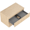 Mexen Rivel Badezimmer-Unterschrank 80 cm mit Arbeitsplatte, 2 Schubladen, geriffelt, Eiche - 91A20-08047-2-BFFC81