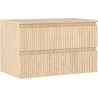 Mexen Rivel Badezimmer-Unterschrank 80 cm mit Arbeitsplatte, 2 Schubladen, geriffelt, Eiche - 91A20-08047-2-BFFC81