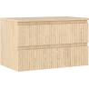 Mexen Rivel szafka łazienkowa podumywalkowa 80 cm z blatem, 2 szuflady, ryflowana , dąb - 91A20-08047-2-BFFC81