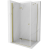 Mexen Lima kokkupandav dušinurk 100 x 90 cm, läbipaistev, kuldne - 856-100-090-50-00