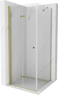 Mexen Lima faltbare Duschkabine 100 x 100 cm, transparent, gold - 856-100-100-50-00