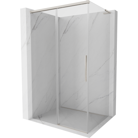 Mexen Rox L Cabine de duche deslizante 90 x 85 cm, transparente, níquel escovado - 8C2L-090-085-97-00