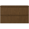 Mexen Rivel Badezimmerschrank 80 cm mit Platte, 2 Schubladen, geriffelt, Nuss - 91A20-08047-2-BFFC86