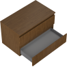 Mexen Rivel meuble de salle de bain sous-vasque 80 cm avec plateau, 2 tiroirs, rainuré, noyer - 91A20-08047-2-BFFC86