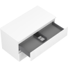 Mexen Rivel armadietto da bagno sottolavabo 90 cm con piano, 2 cassetti, scanalato, bianco opaco - 91A20-09047-2-BFFC01