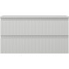 Mexen Rivel Badezimmerschrank 90 cm mit Arbeitsplatte, 2 Schubladen, geriffelt, grau matt - 91A20-09047-2-BFFC62
