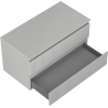Mexen Rivel Badezimmerschrank 90 cm mit Arbeitsplatte, 2 Schubladen, geriffelt, grau matt - 91A20-09047-2-BFFC62