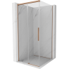 Mexen Rox sliding shower cabin 90 x 90 cm, transparent, brushed copper - 8C2-090-090-65-00