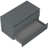 Mexen Rivel 90 cm Waschbeckenschrank mit Arbeitsplatte, 2 Schubladen, geriffelt, Graphit matt - 91A20-09047-2-BFFC66