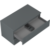 Mexen Rivel Badezimmerschrank 90 cm mit Arbeitsplatte, 2 Schubladen, gerillt, Graphit Matt - 91A20-09047-2-BFFC66