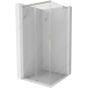 Mexen Rox L klizni kabine 90 x 90 cm, prozirna, brušeni nikal - 8C2L-090-090-97-00