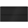 Mexen Rivel Badezimmerschrank 90 cm mit Platte, 2 Schubladen, gerippt, schwarz matt - 91A20-09047-2-BFFC71