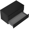 Mexen Rivel Badezimmerschrank 90 cm mit Platte, 2 Schubladen, gerippt, schwarz matt - 91A20-09047-2-BFFC71