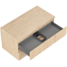 Mexen Rivel Badezimmerschrank 90 cm mit Arbeitsplatte, 2 Schubladen, Rillen, Eiche - 91A20-09047-2-BFFC81