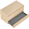 Mexen Rivel Badezimmerschrank 90 cm mit Arbeitsplatte, 2 Schubladen, Rillen, Eiche - 91A20-09047-2-BFFC81