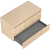 Mexen Rivel meuble de salle de bains sous lavabo 90 cm avec plan, 2 tiroirs, rainuré, chêne - 91A20-09047-2-BFFC81