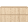 Mexen Rivel Badezimmerschrank 90 cm mit Arbeitsplatte, 2 Schubladen, Rillen, Eiche - 91A20-09047-2-BFFC81