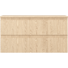 Mexen Rivel meuble de salle de bains sous lavabo 90 cm avec plan, 2 tiroirs, rainuré, chêne - 91A20-09047-2-BFFC81
