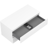 Mexen Rivel mueble de baño debajo del lavabo de 100 cm con encimera, 2 cajones, acanalado, blanco mate - 91A20-10047-2-BFFC01