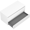 Mexen Rivel mueble de baño debajo del lavabo de 100 cm con encimera, 2 cajones, acanalado, blanco mate - 91A20-10047-2-BFFC01