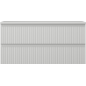 Mexen Rivel Badezimmerunterschrank 100 cm mit Platte, 2 Schubladen, geriffelt, grau matt - 91A20-10047-2-BFFC62