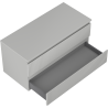 Mexen Rivel Badezimmerunterschrank 100 cm mit Platte, 2 Schubladen, geriffelt, grau matt - 91A20-10047-2-BFFC62