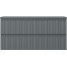 Mexen Rivel badkamerkast onder wastafel 100 cm met blad, 2 laden, gefreesd, grafiet mat - 91A20-10047-2-BFFC66