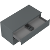 Mexen Rivel meuble de salle de bain sous lavabo 100 cm avec plateau, 2 tiroirs, rainuré, graphite mat - 91A20-10047-2-BFFC66