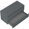 Mexen Rivel meuble de salle de bain sous lavabo 100 cm avec plateau, 2 tiroirs, rainuré, graphite mat - 91A20-10047-2-BFFC66