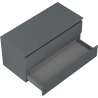 Mexen Rivel mueble de baño con fregadero de 100 cm con encimera, 2 cajones, ranurado, grafito mate - 91A20-10047-2-BFFC66