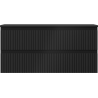 Mexen Rivel badkamerkast onder wastafel 100 cm met blad, 2 laden, geribbeld, zwart mat - 91A20-10047-2-BFFC71