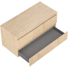 Mexen Rivel Badezimmerschrank unter Waschbecken 100 cm mit Arbeitsplatte, 2 Schubladen, gerillt, Eiche - 91A20-10047-2-BFFC81