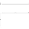 Mexen Rivel Badezimmerschrank 100 cm mit Arbeitsplatte, 2 Schubladen, geriffelt, Walnuss - 91A20-10047-2-BFFC86