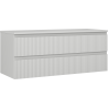 Mexen Rivel 120 cm Unterschrank mit Waschtisch, 2 Schubladen, gerillt, grau matt - 91A20-12047-2-BFFC62