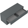 Mexen Rivel badkamerkast onder wasbak 120 cm met blad, 2 laden, geribbeld, grafietmat - 91A20-12047-2-BFFC66