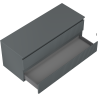 Mexen Rivel meuble sous-lavabo de salle de bain 120 cm avec plateau, 2 tiroirs, rainuré, graphite mat - 91A20-12047-2-BFFC66