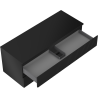 Mexen Rivel armario de baño para lavabo de 120 cm con encimera, 2 cajones, acanalado, negro mate - 91A20-12047-2-BFFC71