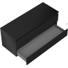 Mexen Rivel Badezimmerschrank 120 cm mit Arbeitsplatte, 2 Schubladen, geriffelt, schwarz matt - 91A20-12047-2-BFFC71