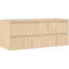 Mexen Rivel Badezimmerschrank unter Waschbecken 120 cm mit Arbeitsplatte, 2 Schubladen, gerillt, Eiche - 91A20-12047-2-BFFC81