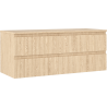 Mexen Rivel vannitoakapp kraanikausi alla 120 cm, koos tööpinnaga, 2 sahtlit, sooneline, tamm - 91A20-12047-2-BFFC81