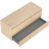 Mexen Rivel Badezimmerschrank unter Waschbecken 120 cm mit Arbeitsplatte, 2 Schubladen, gerillt, Eiche - 91A20-12047-2-BFFC81