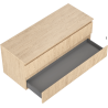 Mexen Rivel badkamerkast onder de wastafel 120 cm met blad, 2 laden, geribbeld, eik - 91A20-12047-2-BFFC81