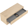 Mexen Rivel badkamerkast onder de wastafel 120 cm met blad, 2 laden, geribbeld, eik - 91A20-12047-2-BFFC81