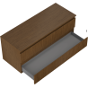 Mexen Rivel meuble de salle de bain sous lavabo 120 cm avec plateau, 2 tiroirs, rainuré, noyer - 91A20-12047-2-BFFC86