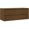Mexen Rivel meuble de salle de bain sous lavabo 120 cm avec plateau, 2 tiroirs, rainuré, noyer - 91A20-12047-2-BFFC86